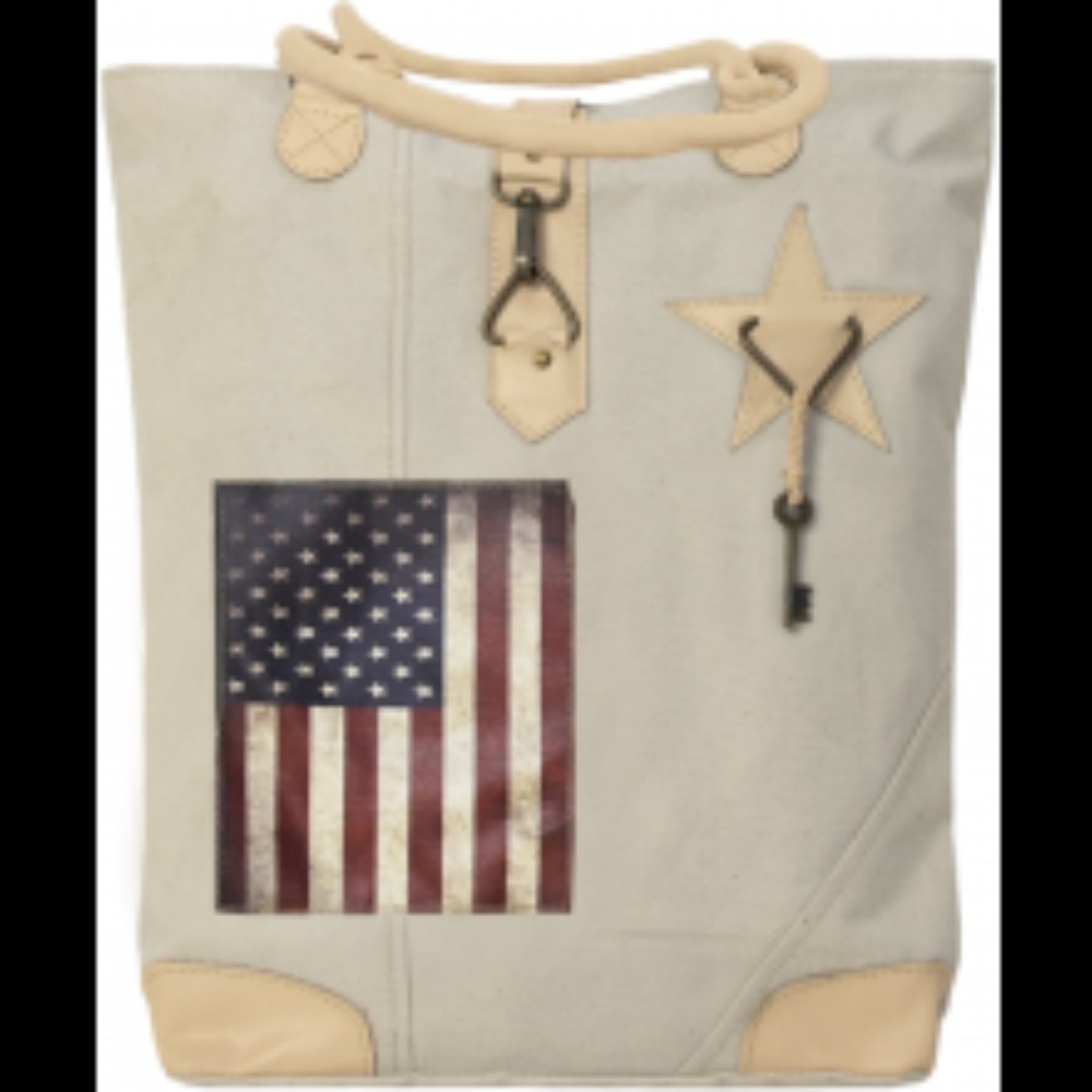 SOLD SOLD SOLD US FLAG CANVAS TOTE